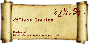 Álmos Szabina névjegykártya