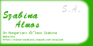 szabina almos business card